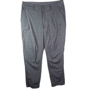 Athleta Trekkie Utility Cargo Pants Black 16 Nylon Stretch Hiking Gorpcore